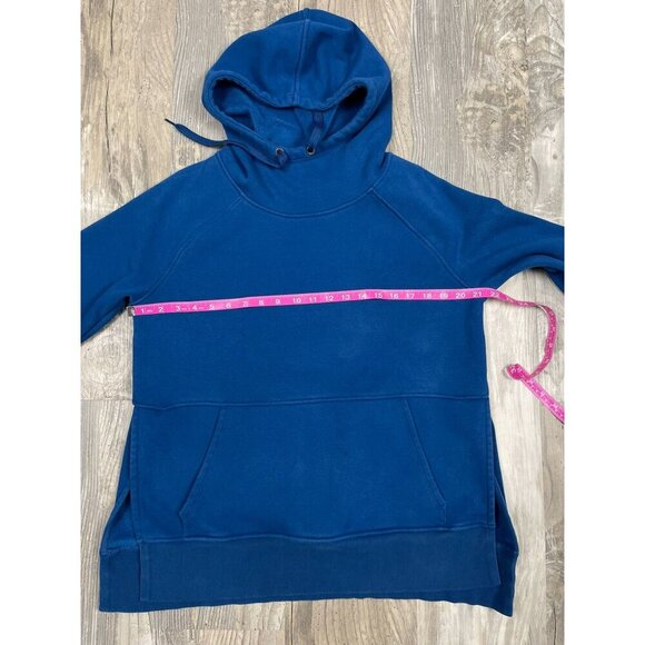 Athleta Cozy Karma Longer Hoodie Small Blue Peacock Hooded Sweatshirt Soft - Picture 7 of 7